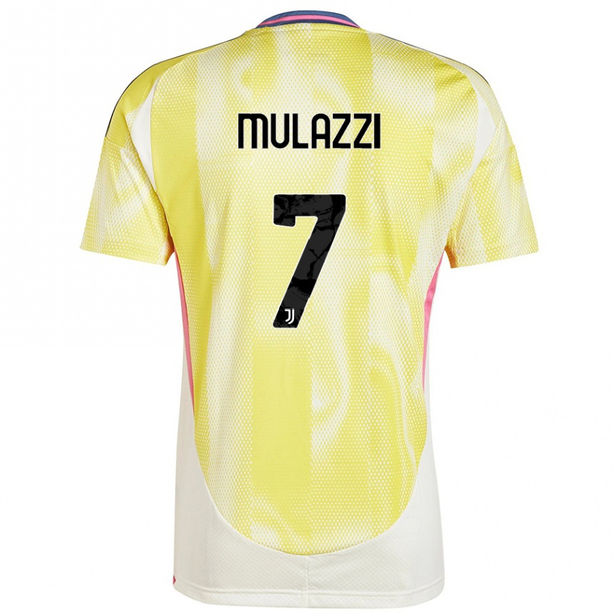 Men Football Gabriele Mulazzi #7 Solar Yellow Away Jersey 2024/25 T-Shirt Nz