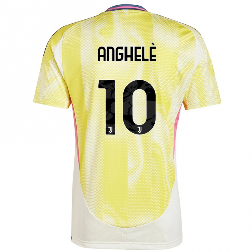 Men Football Lorenzo Anghelè #10 Solar Yellow Away Jersey 2024/25 T-Shirt Nz