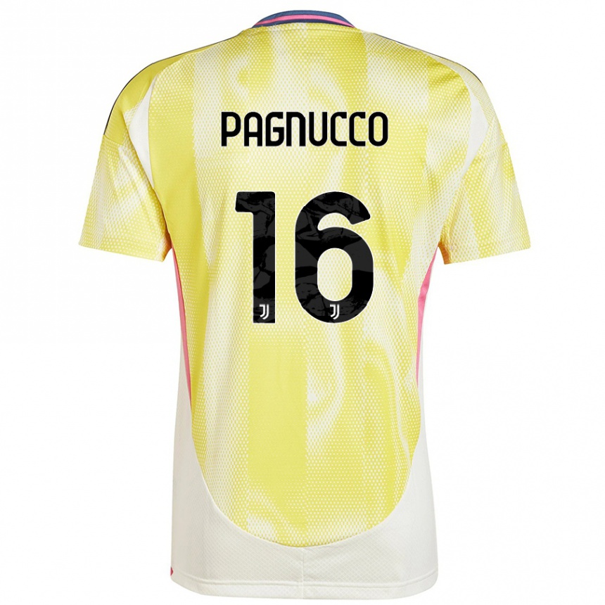 Men Football Filippo Pagnucco #16 Solar Yellow Away Jersey 2024/25 T-Shirt Nz