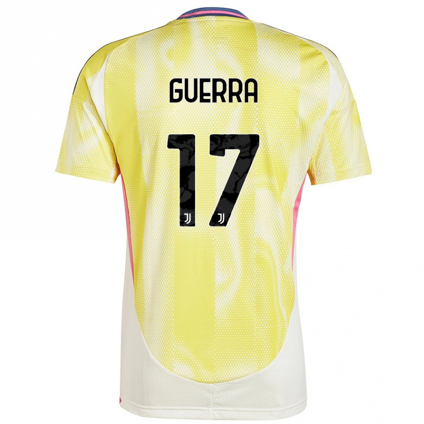 Men Football Simone Guerra #17 Solar Yellow Away Jersey 2024/25 T-Shirt Nz