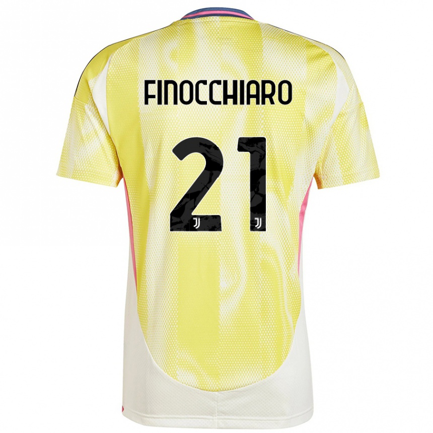 Men Football Gabriele Finocchiaro #21 Solar Yellow Away Jersey 2024/25 T-Shirt Nz