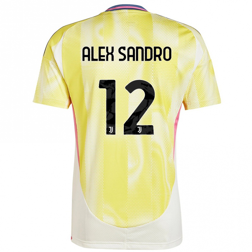 Men Football Alex Sandro #12 Solar Yellow Away Jersey 2024/25 T-Shirt Nz