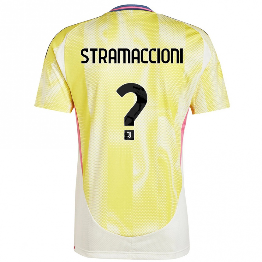 Men Football Diego Stramaccioni #0 Solar Yellow Away Jersey 2024/25 T-Shirt Nz