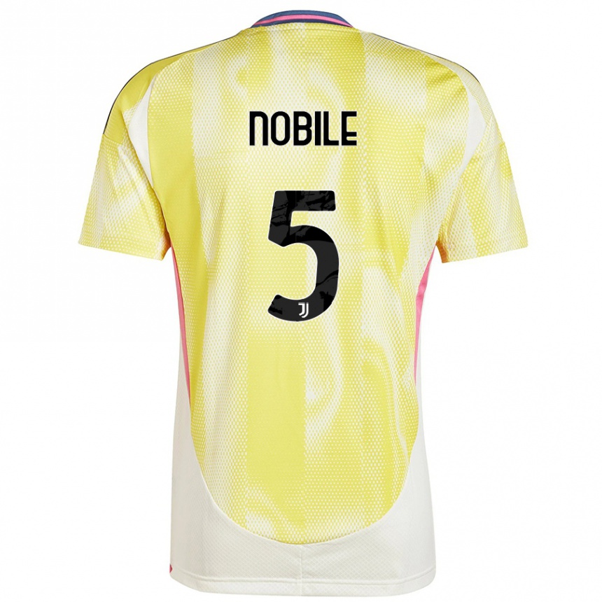 Men Football Riccardo Nobile #5 Solar Yellow Away Jersey 2024/25 T-Shirt Nz