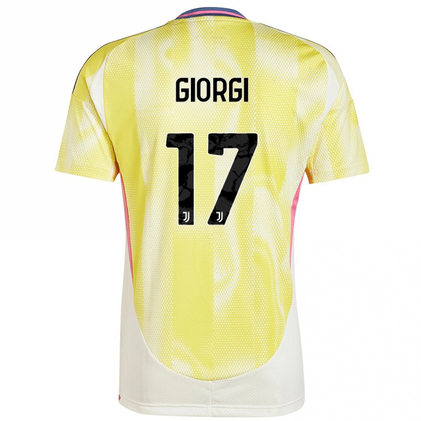 Men Football Lorenzo Giorgi #17 Solar Yellow Away Jersey 2024/25 T-Shirt Nz