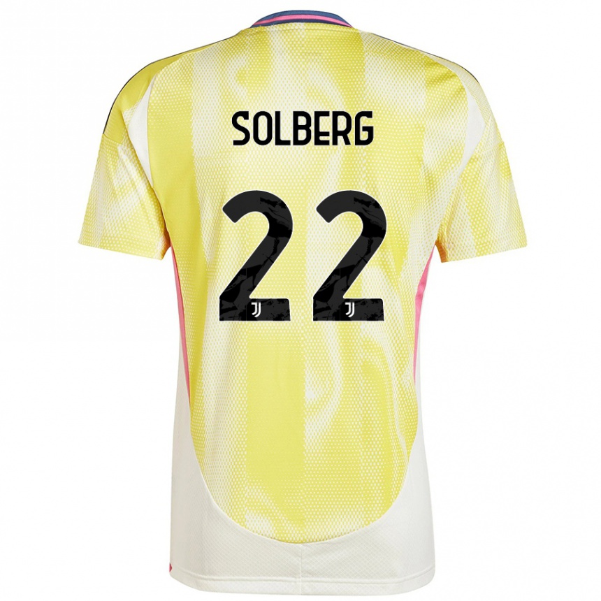 Men Football Elias Solberg #22 Solar Yellow Away Jersey 2024/25 T-Shirt Nz