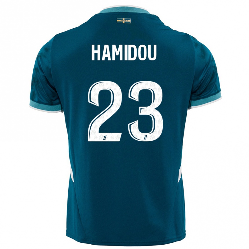 Men Football Jamila Hamidou #23 Turquoise Blue Away Jersey 2024/25 T-Shirt Nz