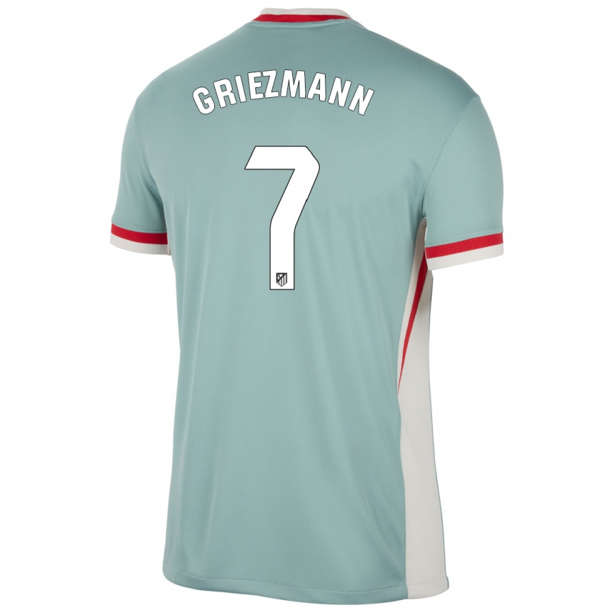 Men Football Antoine Griezmann #7 Light Beige Blue Away Jersey 2024/25 T-Shirt Nz