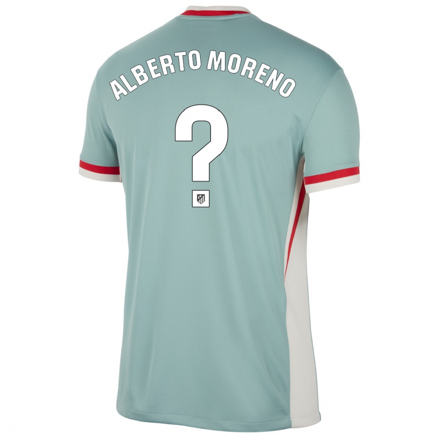 Men Football Alberto Moreno #0 Light Beige Blue Away Jersey 2024/25 T-Shirt Nz