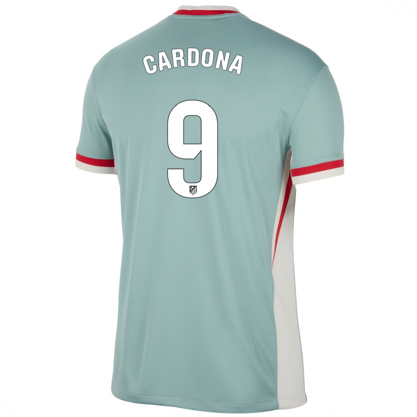 Men Football Marta Cardona #9 Light Beige Blue Away Jersey 2024/25 T-Shirt Nz