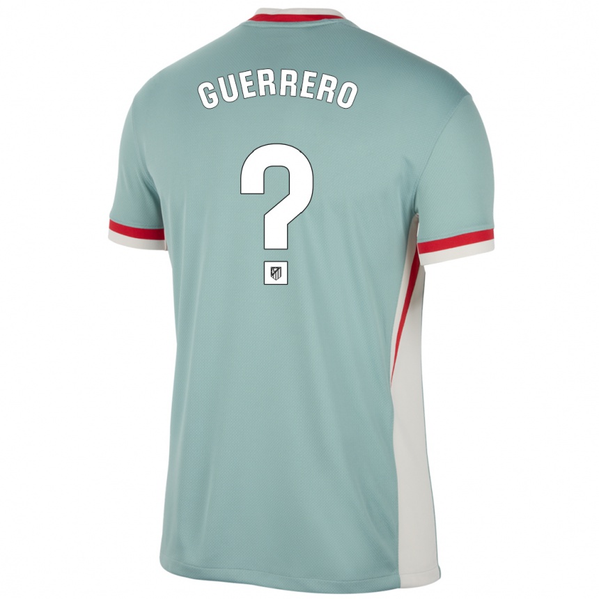 Men Football Sergio Guerrero #0 Light Beige Blue Away Jersey 2024/25 T-Shirt Nz