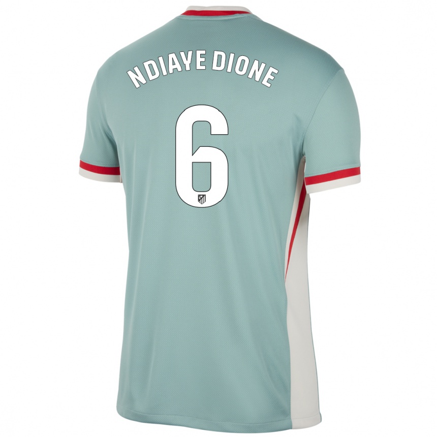 Men Football Assane Ndiaye Dione #6 Light Beige Blue Away Jersey 2024/25 T-Shirt Nz