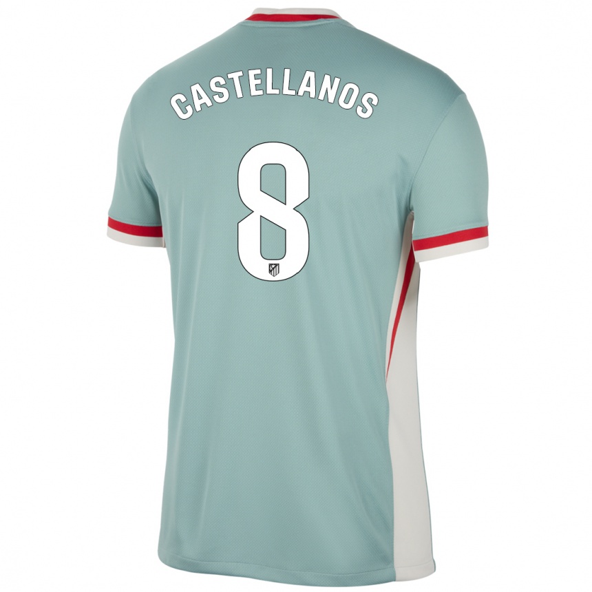 Men Football Jorge Castellanos #8 Light Beige Blue Away Jersey 2024/25 T-Shirt Nz