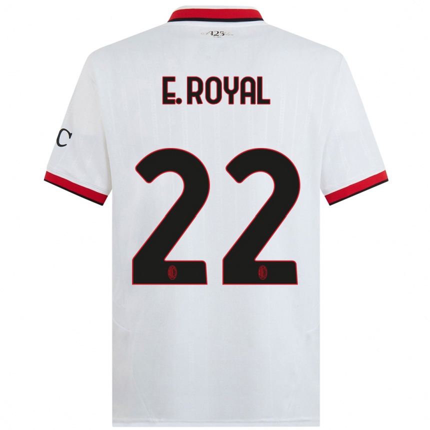 Men Football Emerson Royal #22 White Black Red Away Jersey 2024/25 T-Shirt Nz