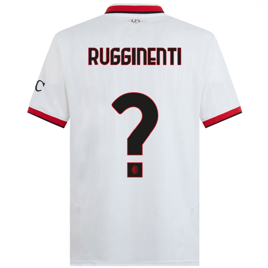 Men Football Omar Rugginenti #0 White Black Red Away Jersey 2024/25 T-Shirt Nz