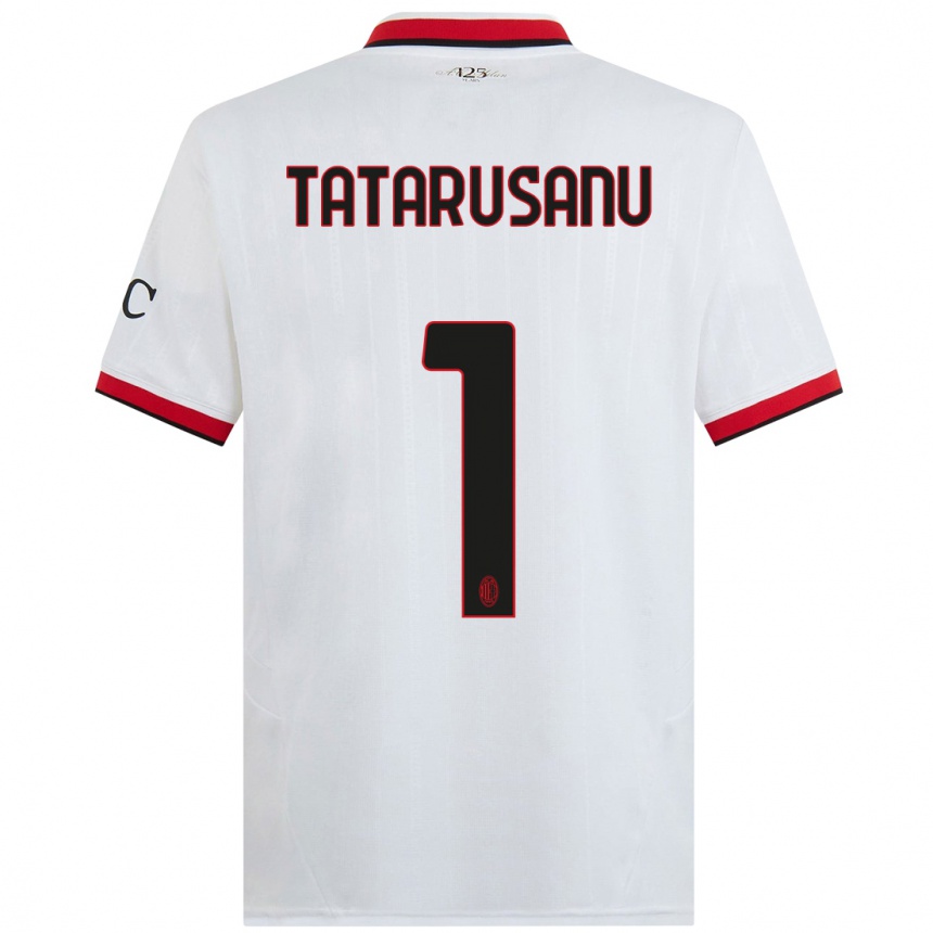 Men Football Ciprian Tatarusanu #1 White Black Red Away Jersey 2024/25 T-Shirt Nz