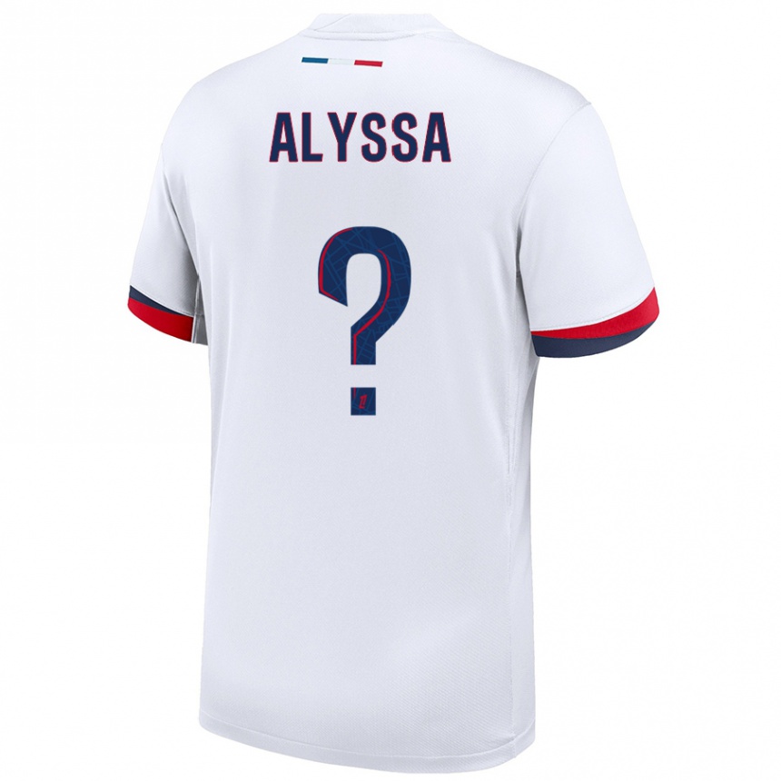 Men Football Alyssa Fernandes #0 White Blue Red Away Jersey 2024/25 T-Shirt Nz