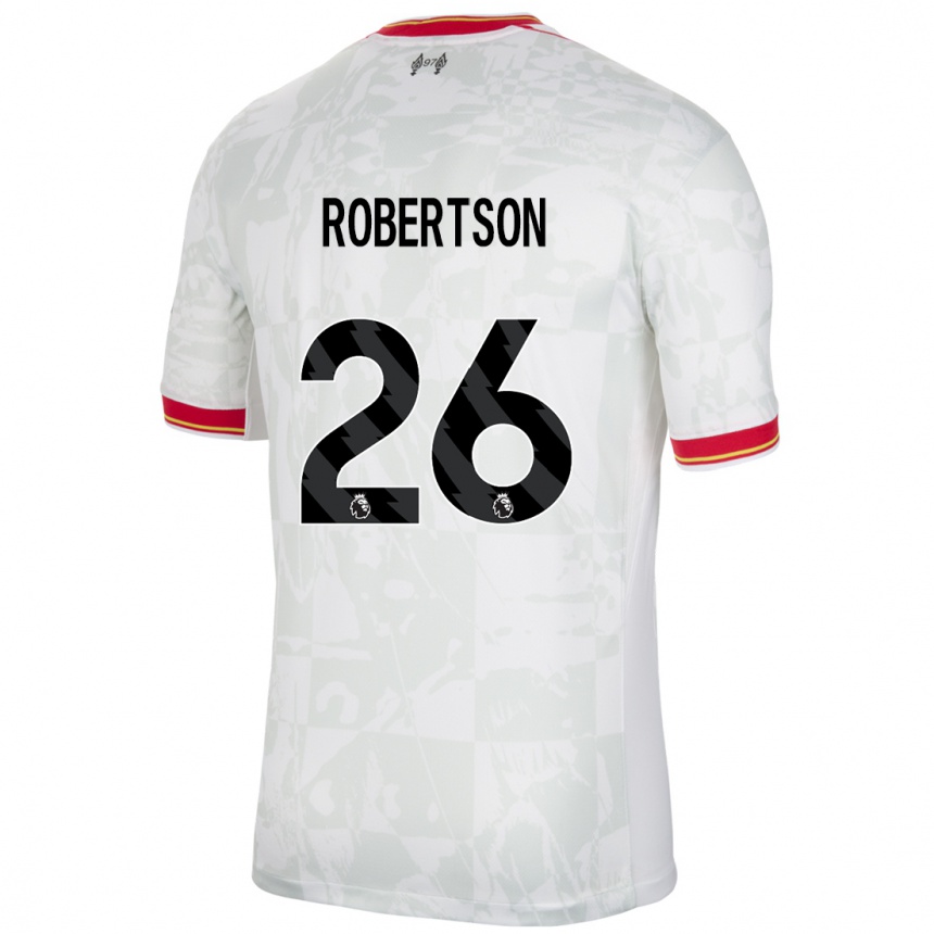 Men Football Andrew Robertson #26 White Red Black Third Jersey 2024/25 T-Shirt Nz