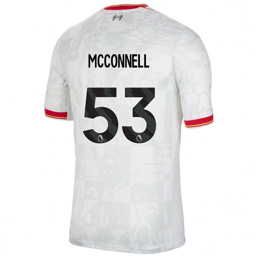 Men Football James Mcconnell #53 White Red Black Third Jersey 2024/25 T-Shirt Nz