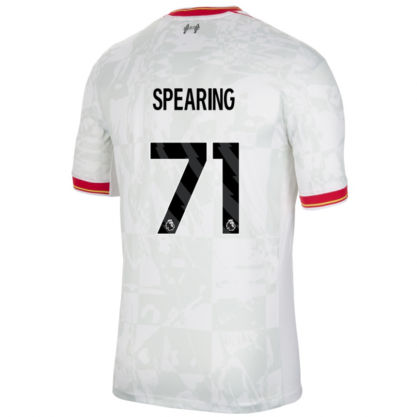 Men Football Jay Spearing #71 White Red Black Third Jersey 2024/25 T-Shirt Nz