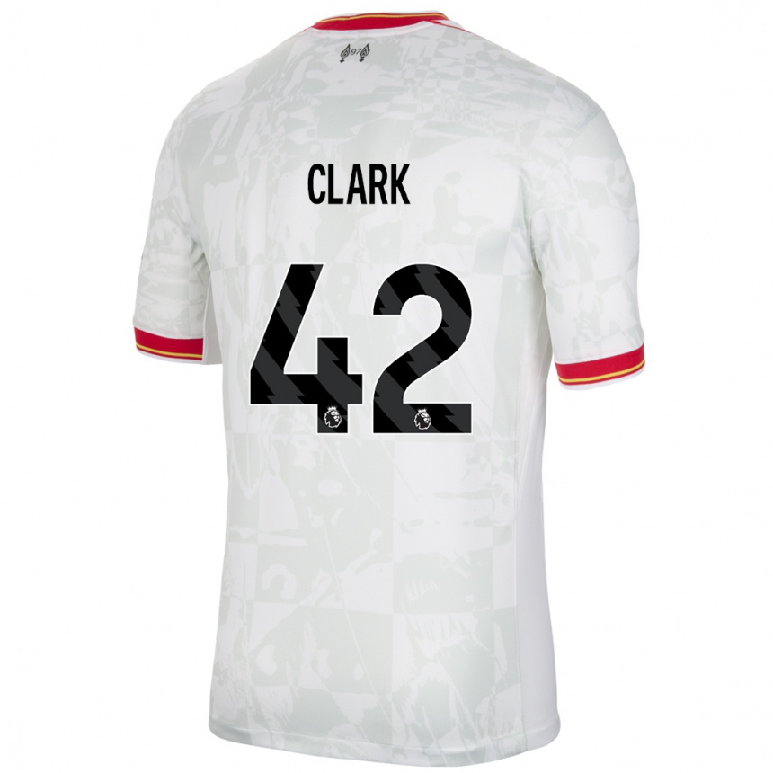 Men Football Bobby Clark #42 White Red Black Third Jersey 2024/25 T-Shirt Nz