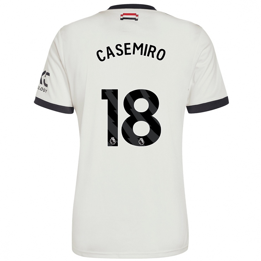 Men Football Casemiro #18 Off White Third Jersey 2024/25 T-Shirt Nz