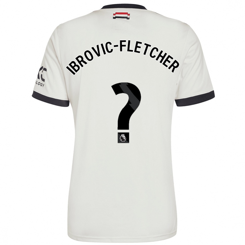 Men Football Edward Ibrovic-Fletcher #0 Off White Third Jersey 2024/25 T-Shirt Nz