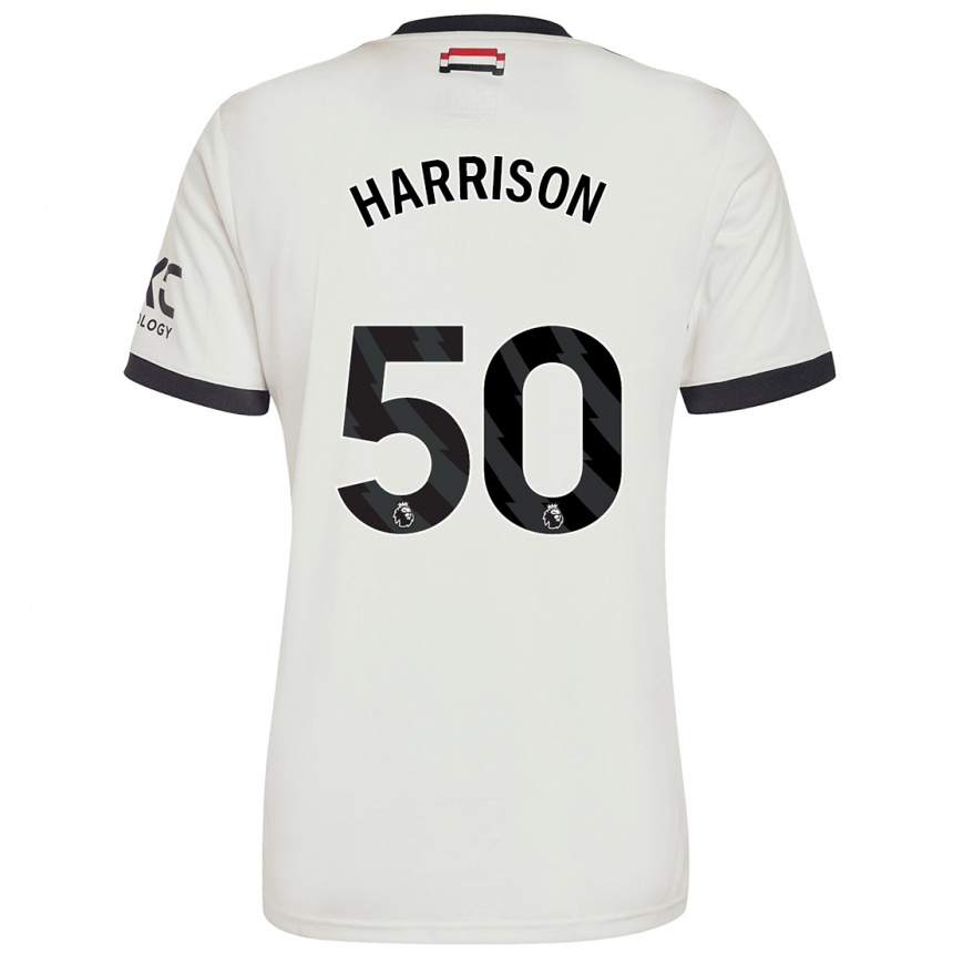 Men Football Elyh Harrison #50 Off White Third Jersey 2024/25 T-Shirt Nz