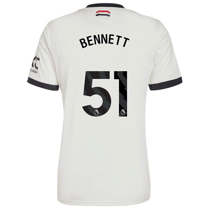 Men Football Rhys Bennett #51 Off White Third Jersey 2024/25 T-Shirt Nz