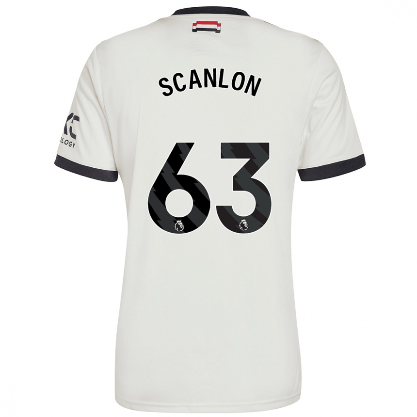 Men Football James Scanlon #63 Off White Third Jersey 2024/25 T-Shirt Nz