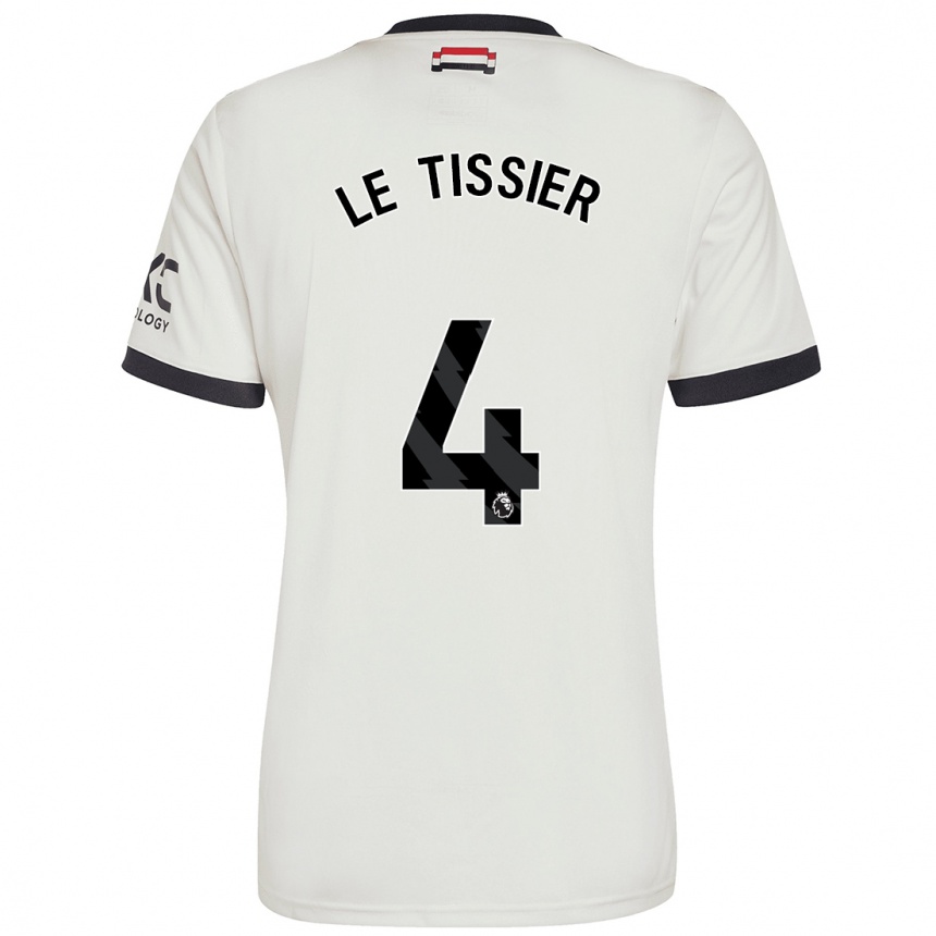 Men Football Maya Le Tissier #4 Off White Third Jersey 2024/25 T-Shirt Nz