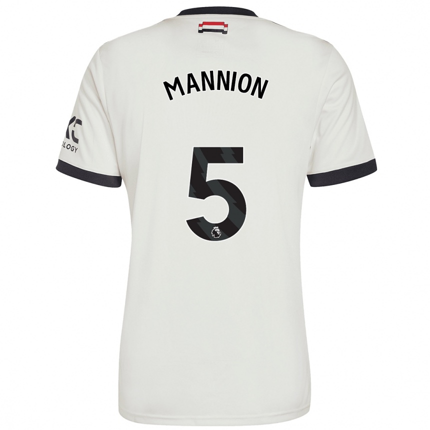 Men Football Aoife Mannion #5 Off White Third Jersey 2024/25 T-Shirt Nz