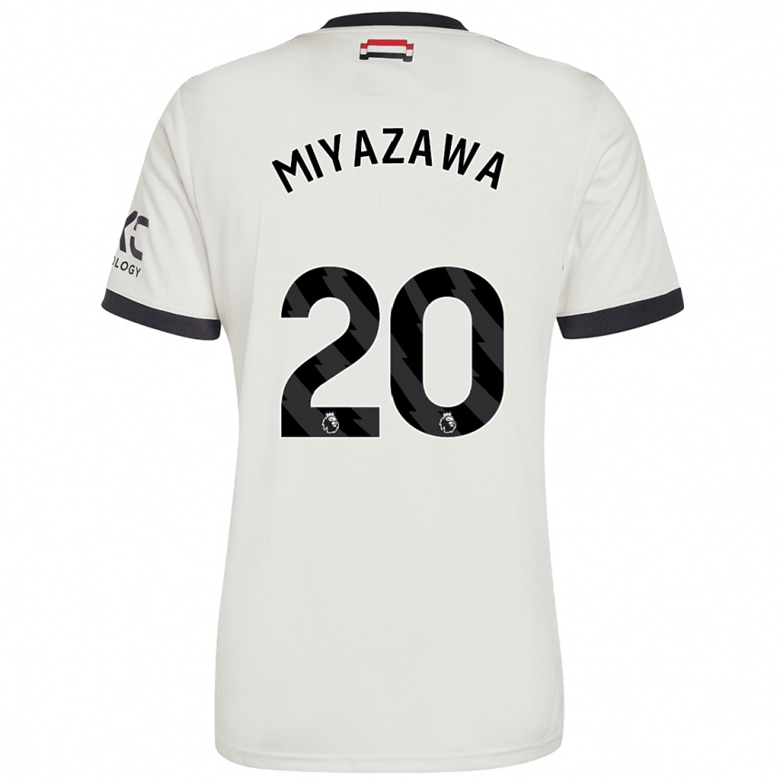 Men Football Hinata Miyazawa #20 Off White Third Jersey 2024/25 T-Shirt Nz