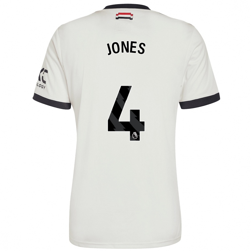 Men Football Phil Jones #4 Off White Third Jersey 2024/25 T-Shirt Nz