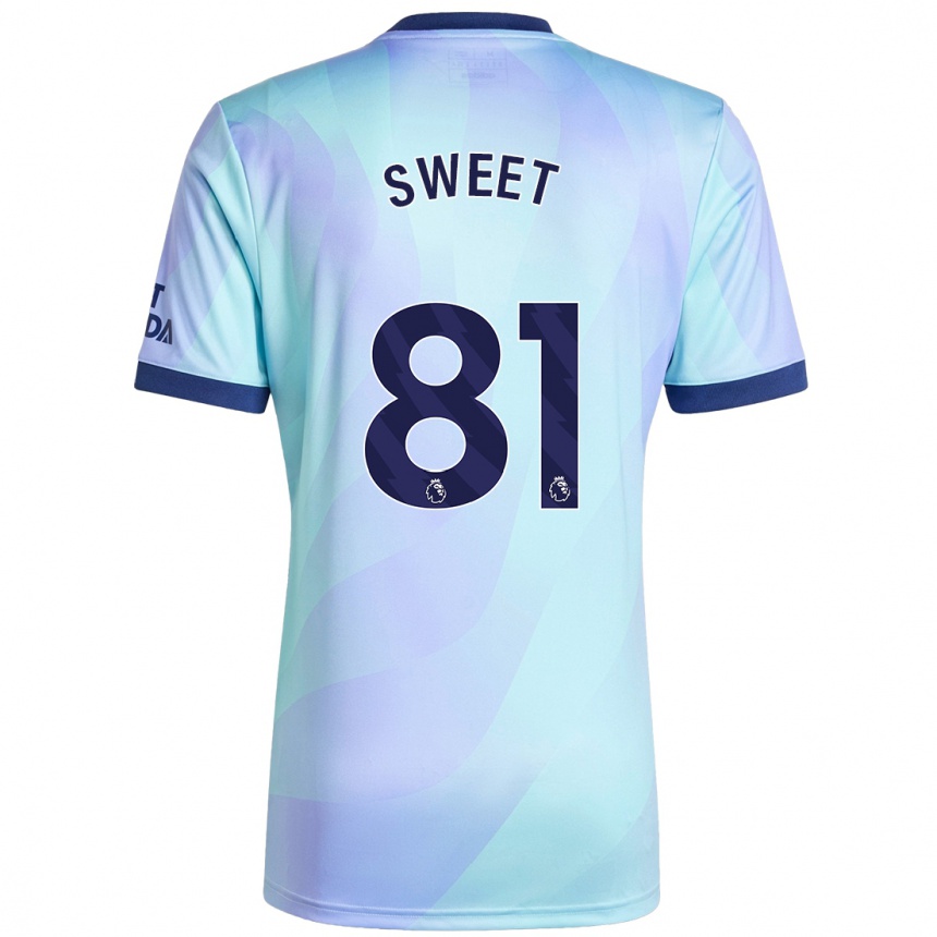 Men Football Will Sweet #81 Aqua Third Jersey 2024/25 T-Shirt Nz