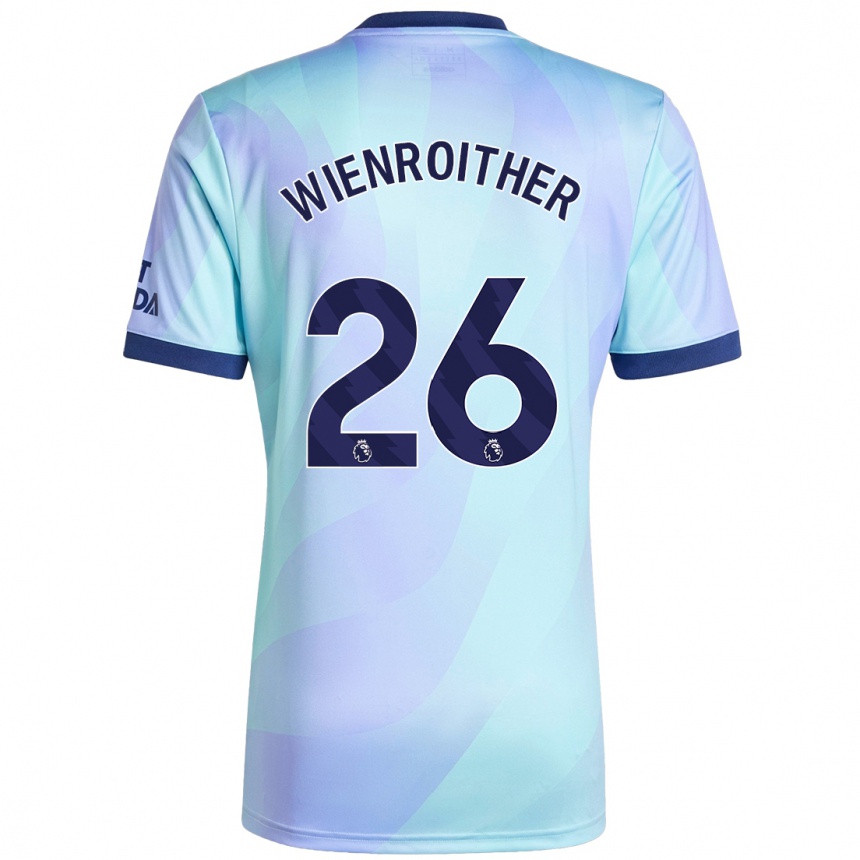 Men Football Laura Wienroither #26 Aqua Third Jersey 2024/25 T-Shirt Nz