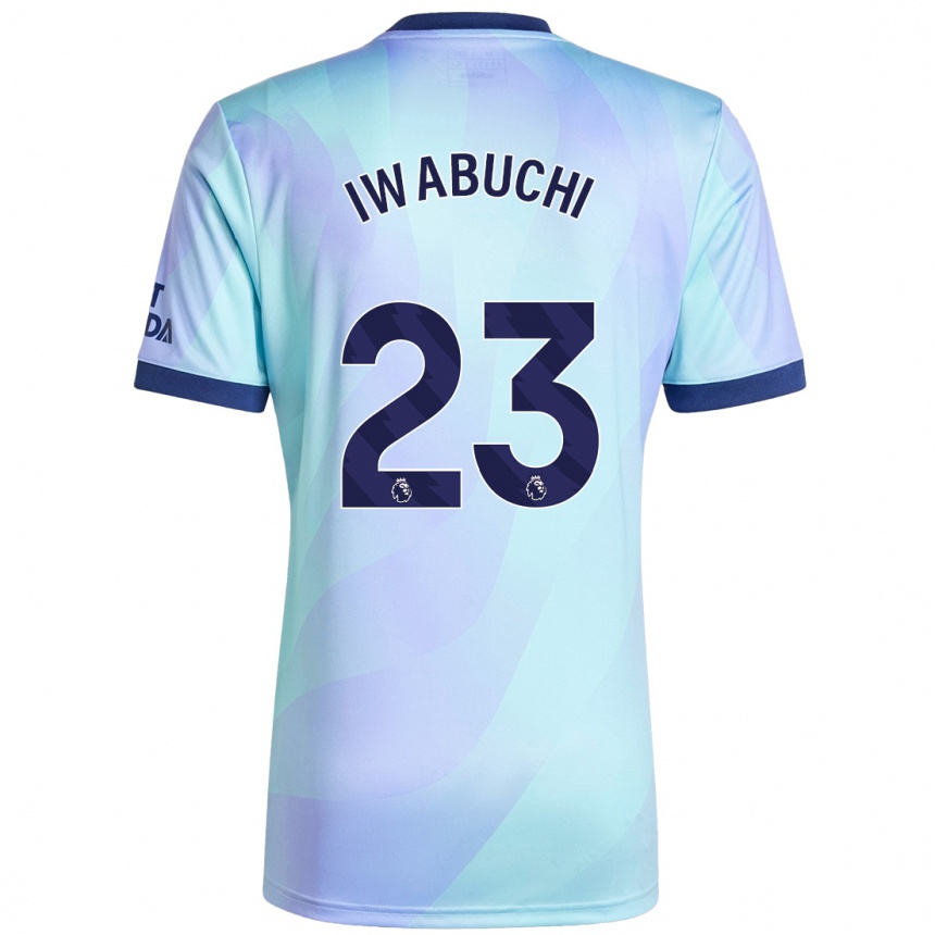 Men Football Mana Iwabuchi #23 Aqua Third Jersey 2024/25 T-Shirt Nz