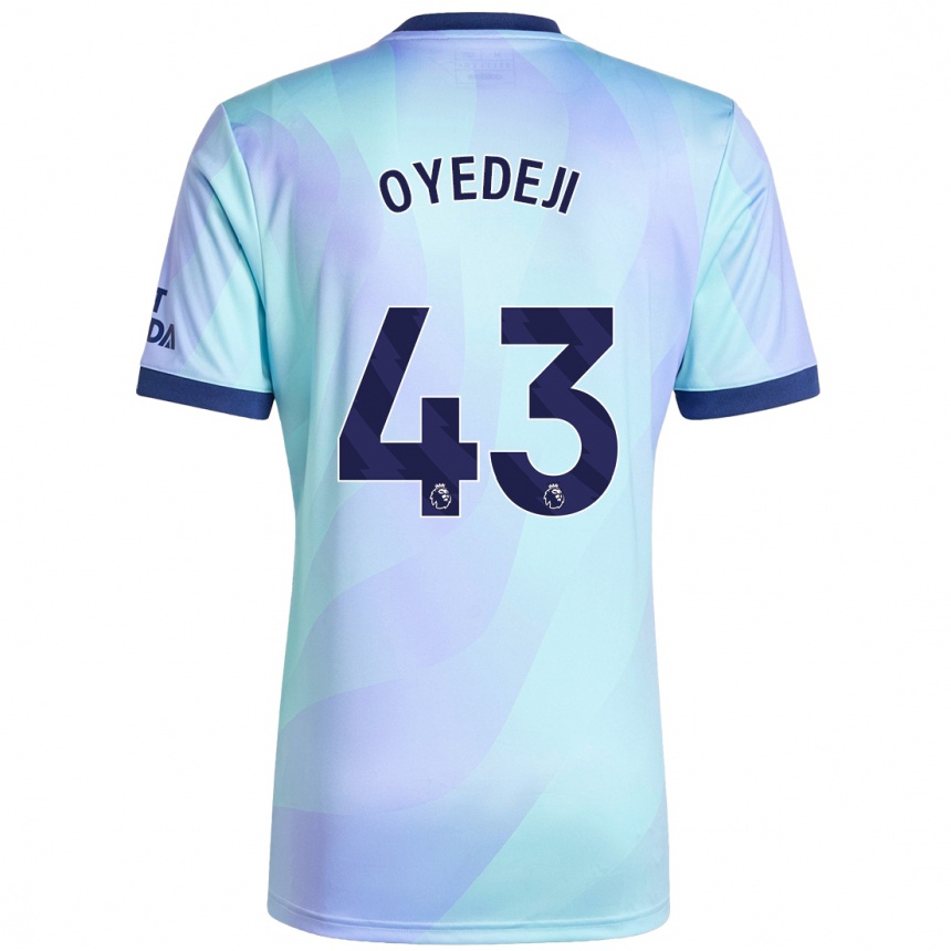 Men Football Nathan Butler Oyedeji #43 Aqua Third Jersey 2024/25 T-Shirt Nz