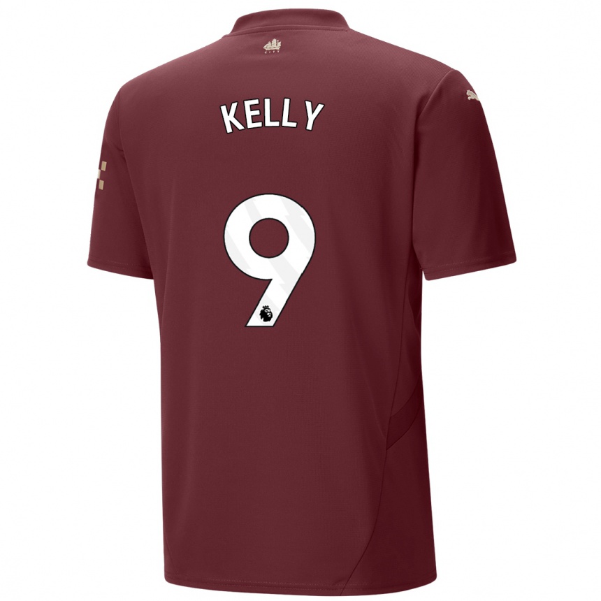 Men Football Chloe Kelly #9 Maroon Third Jersey 2024/25 T-Shirt Nz