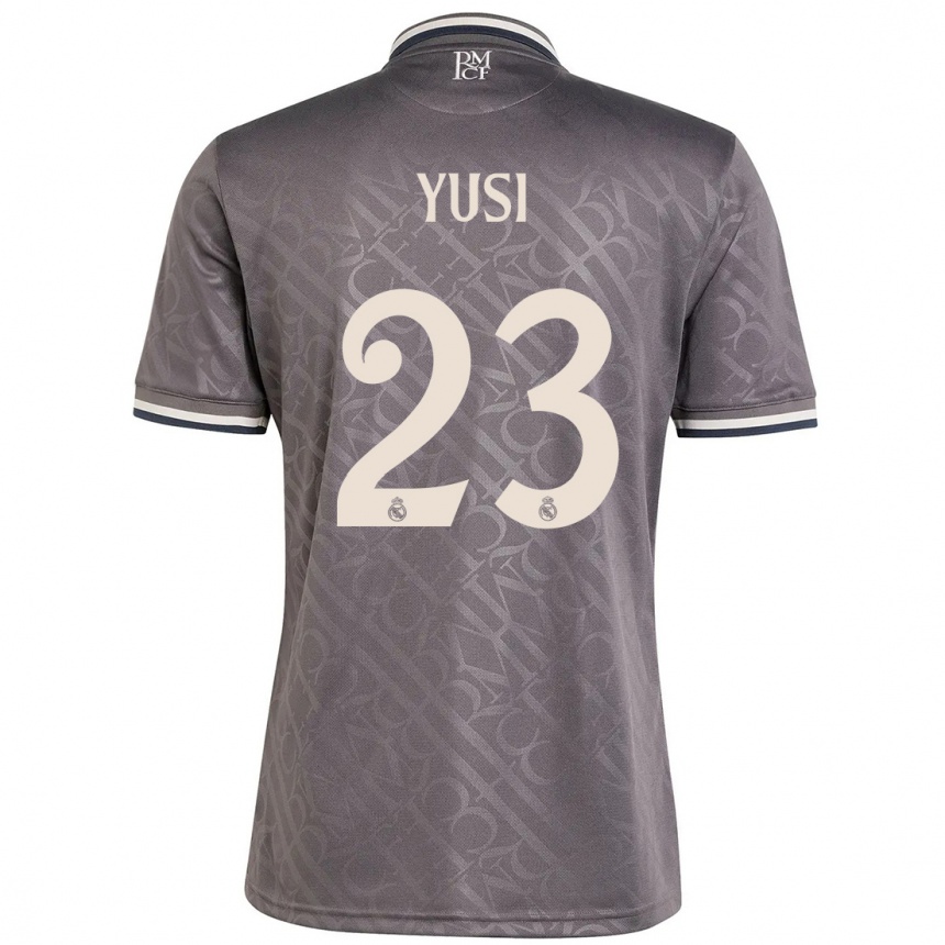 Men Football Yusi #23 Charcoal Third Jersey 2024/25 T-Shirt Nz