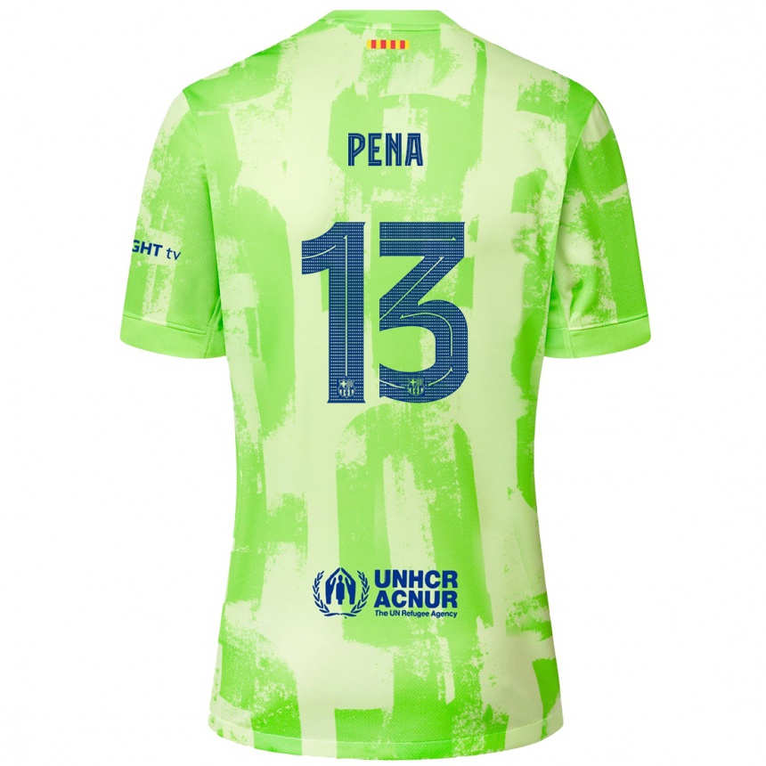 Men Football Inaki Pena #13 Lime Third Jersey 2024/25 T-Shirt Nz