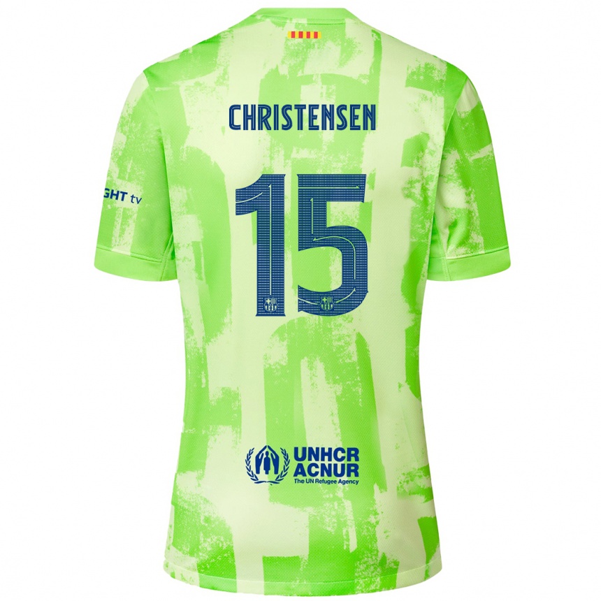 Men Football Andreas Christensen #15 Lime Third Jersey 2024/25 T-Shirt Nz