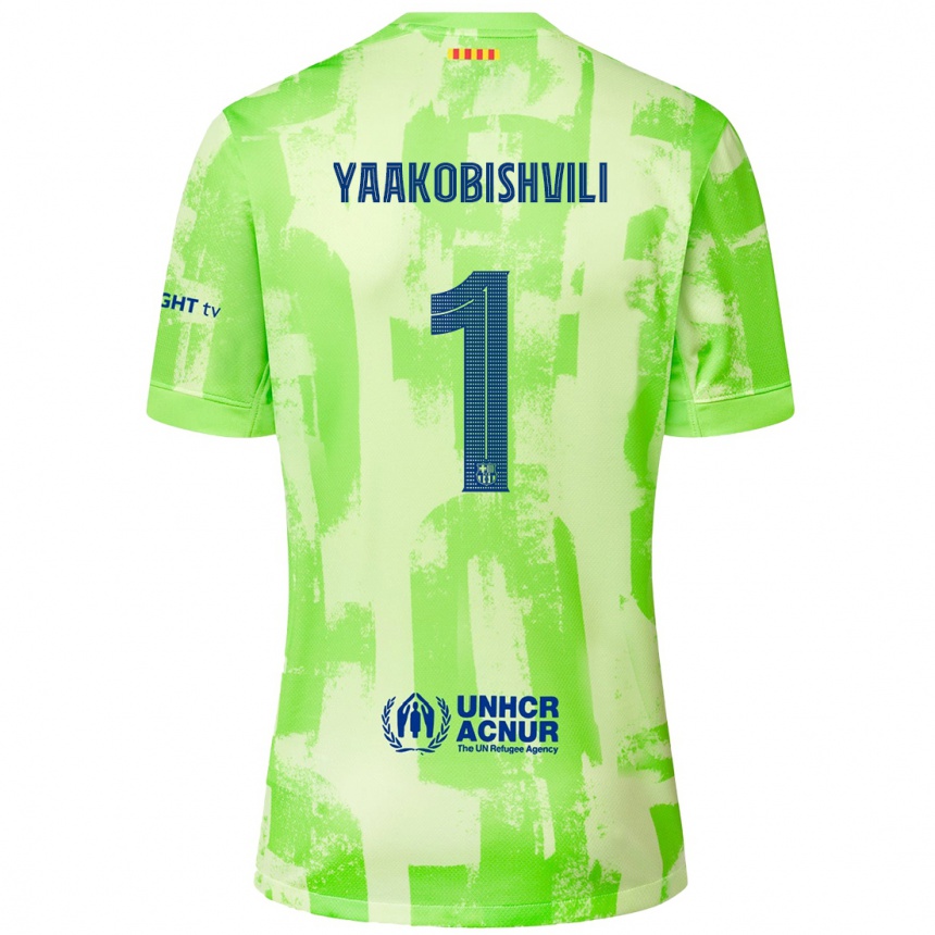 Men Football Áron Yaakobishvili #1 Lime Third Jersey 2024/25 T-Shirt Nz