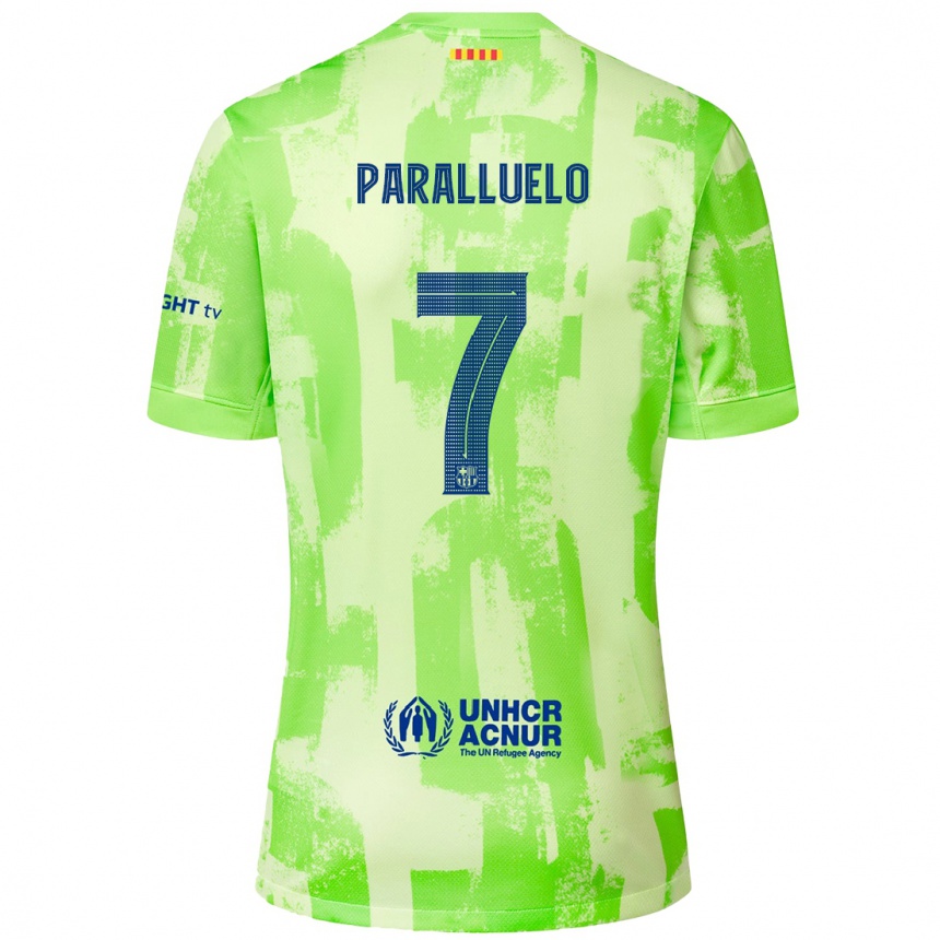 Men Football Salma Paralluelo #7 Lime Third Jersey 2024/25 T-Shirt Nz