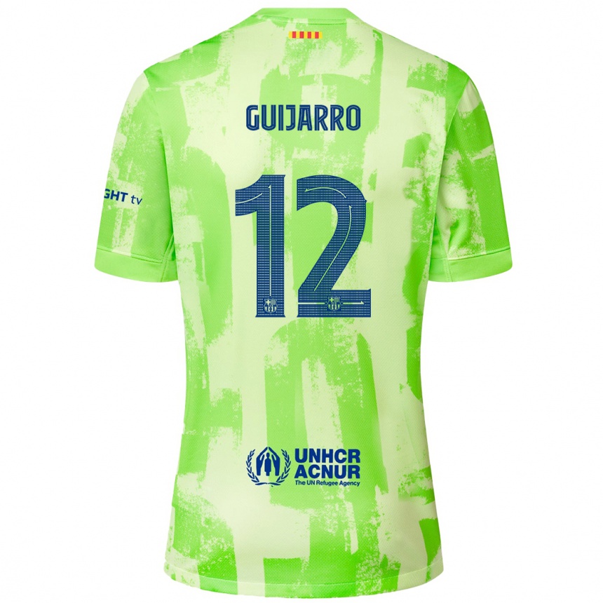 Men Football Patricia Guijarro #12 Lime Third Jersey 2024/25 T-Shirt Nz