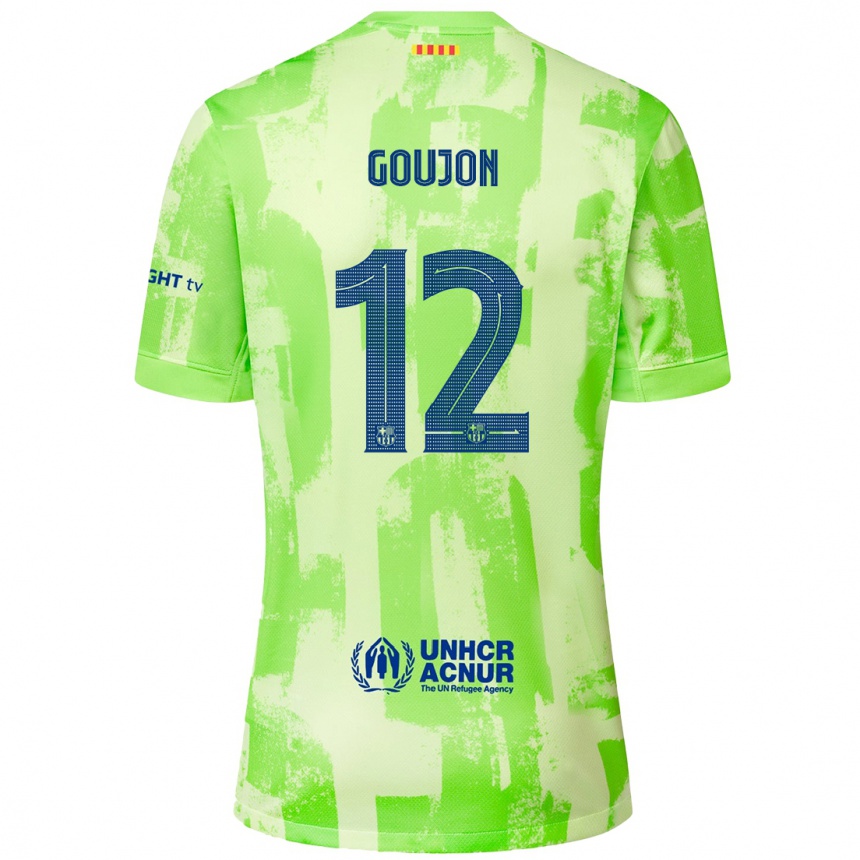 Men Football Iker Goujón #12 Lime Third Jersey 2024/25 T-Shirt Nz