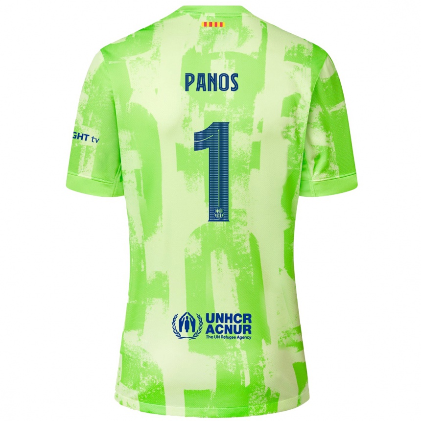 Men Football Sandra Panos #1 Lime Third Jersey 2024/25 T-Shirt Nz