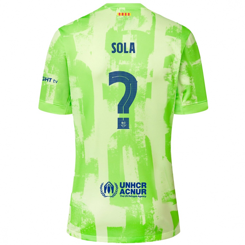 Men Football Arnau Sola #0 Lime Third Jersey 2024/25 T-Shirt Nz