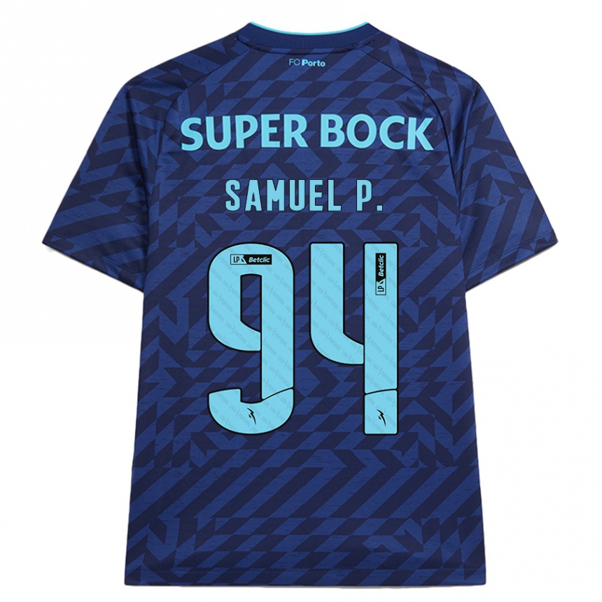 Men Football Samuel Portugal #94 Navy Blue Third Jersey 2024/25 T-Shirt Nz