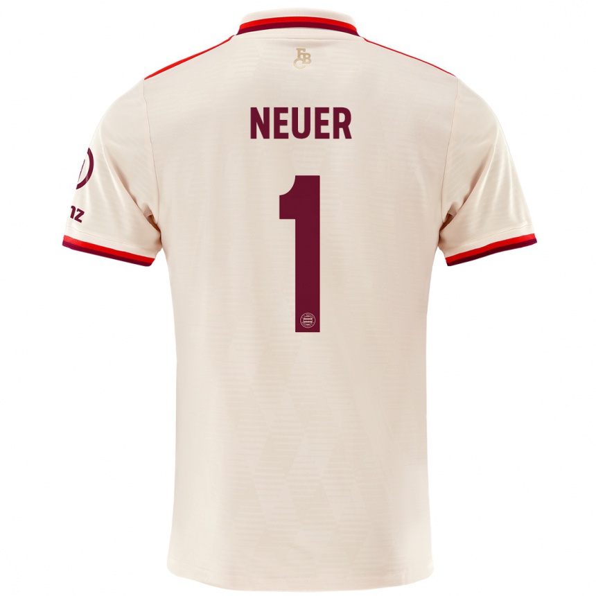 Men Football Manuel Neuer #1 Linen Third Jersey 2024/25 T-Shirt Nz